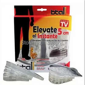 Silicone Gel Insoles Elevate Al Instant 5cm-Increase Your Stature to 2 Inches
