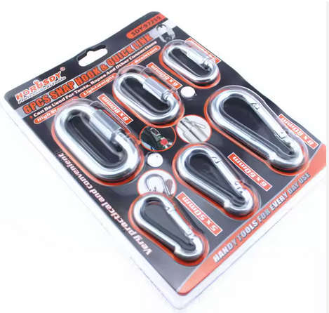 50mm Aluminum Swivel Ring Hook Carabiner Clip Climbing Snap Hook