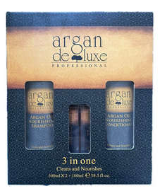 Argan Deluxe Professional 3-in-1 nourishing Shampoo, Conditioner and Serum