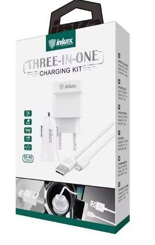 INKAX CD 43 USB 1.0A CHARGER + CIGARETTE LIGHTER CHARGER