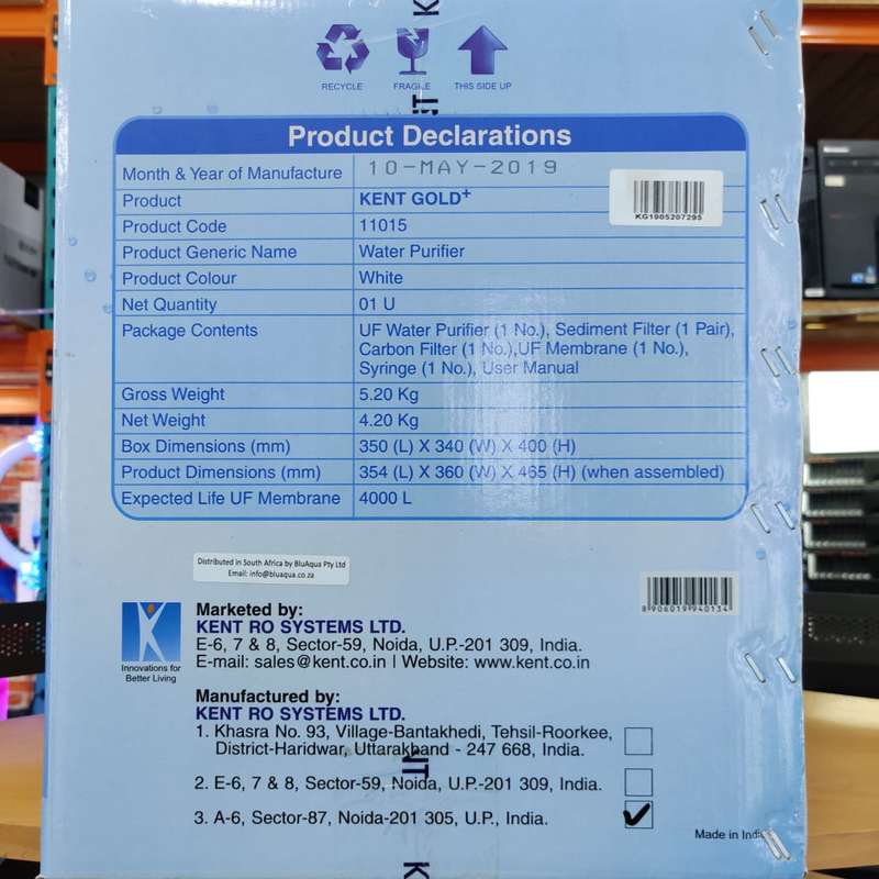 Kent Gold Optima Water Purifier