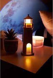 Lighthouse Ambient Lights Moon Projection Lamp Motion Sensor Night Light Dimmable Bluetooth Music Ma