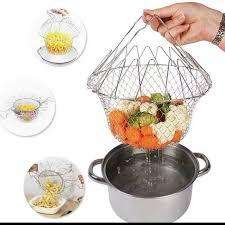 CHEFS BASKET STAINLESS STEEL  STRAINERS