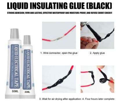 30ml Liquid Insulating Tape Repair Rubber Electrical Wire Cable Coat Fix Glue