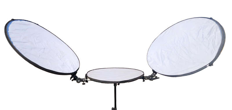 Triple reflector holder with stand and 3 x reflectors
