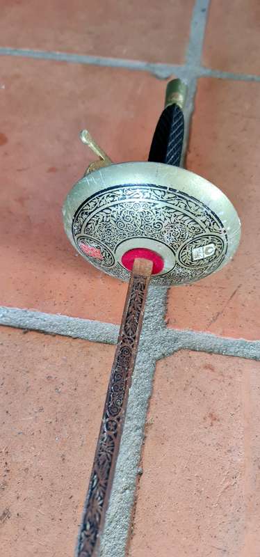 Vintage Spanish Toledo Engraved Fencing Rapier