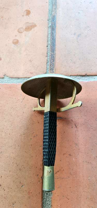 Vintage Spanish Toledo Engraved Fencing Rapier