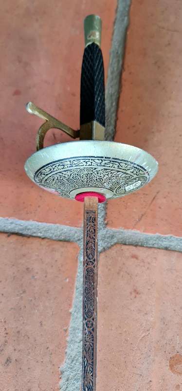Vintage Spanish Toledo Engraved Fencing Rapier