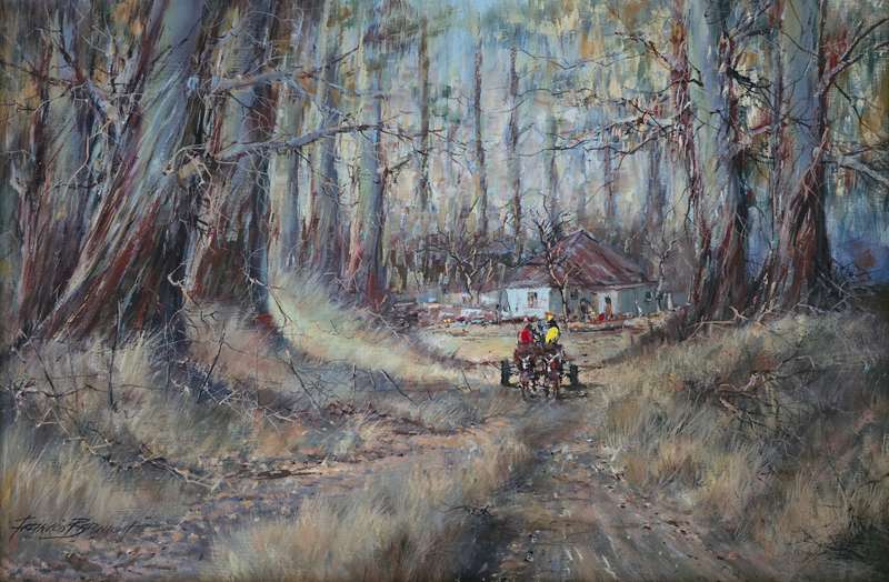 Francoice Badenhorst  Stunning Oil on Board  Rural Tranquility  90cm x 60cm