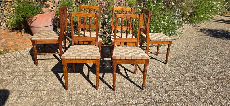 Kiaat dining Chairs in a Safari, Continental style
