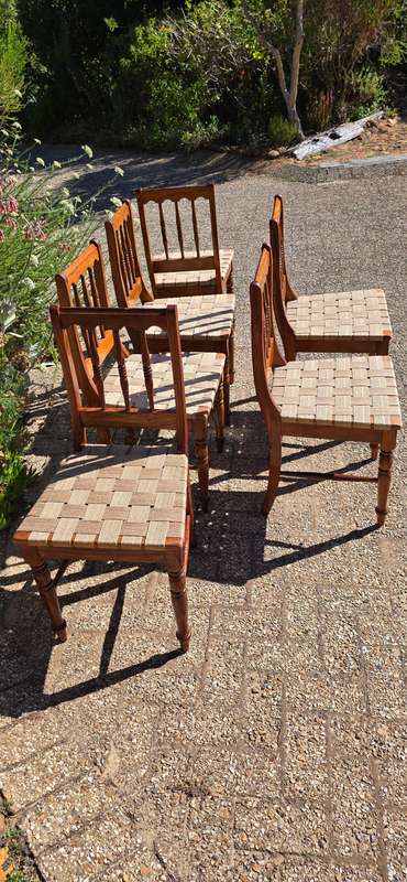 Kiaat dining Chairs in a Safari, Continental style