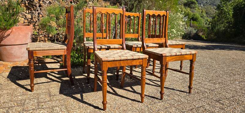 Kiaat dining Chairs in a Safari, Continental style