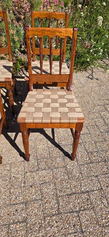 Kiaat dining Chairs in a Safari, Continental style
