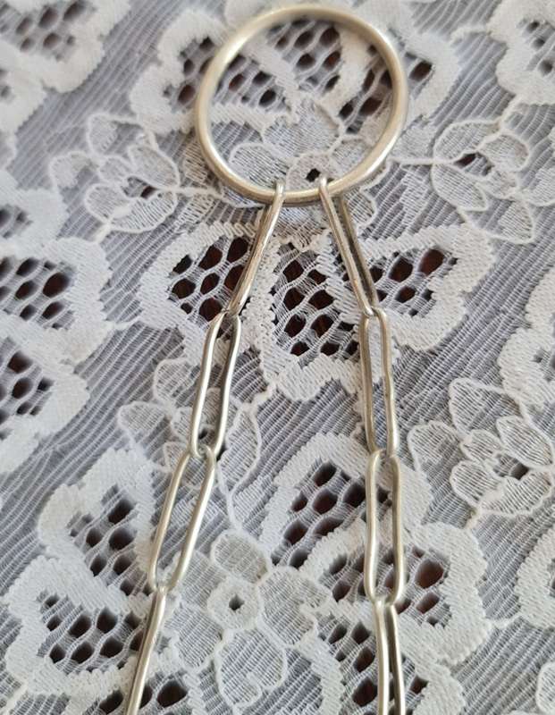 Antique money purse! Solid STERLING SILVER, marked sterlin with a paperclip style chain