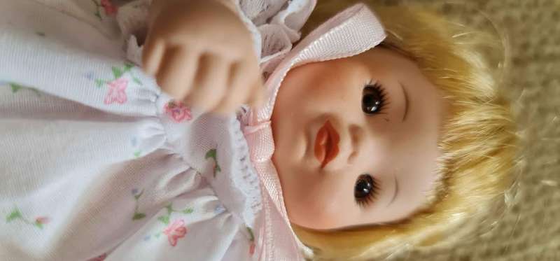 Porcelain Baby Doll. Vintage Effanbee Doll Company Porcelain.  The cutest little porcelain doll.