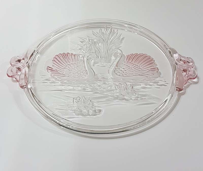 Original Mikasa Walther Crystal Serving Tray / Cake Plate / Platter from Germany