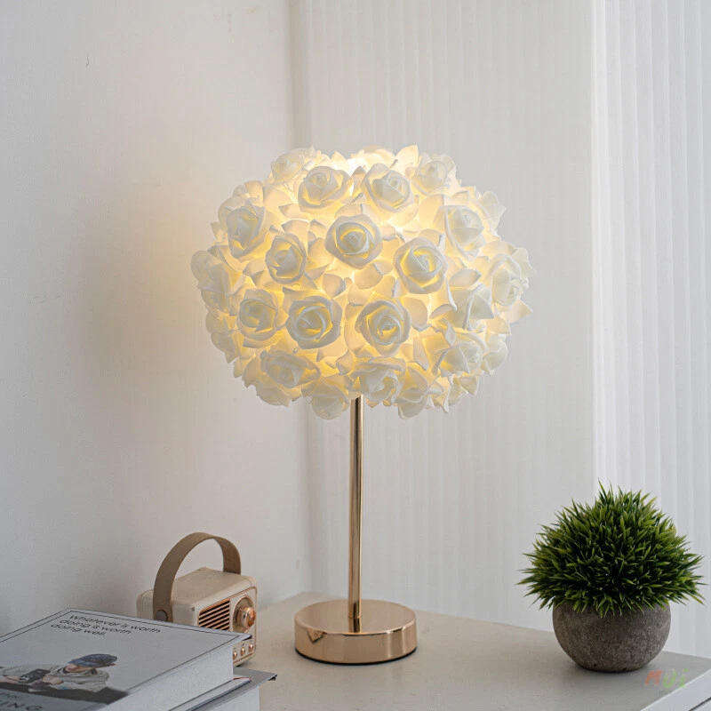 Stunning Rose Flower Table Lamp, designed to bring warmth and style