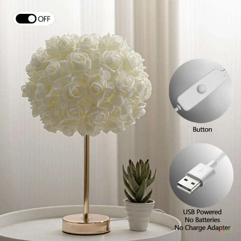 Stunning Rose Flower Table Lamp, designed to bring warmth and style