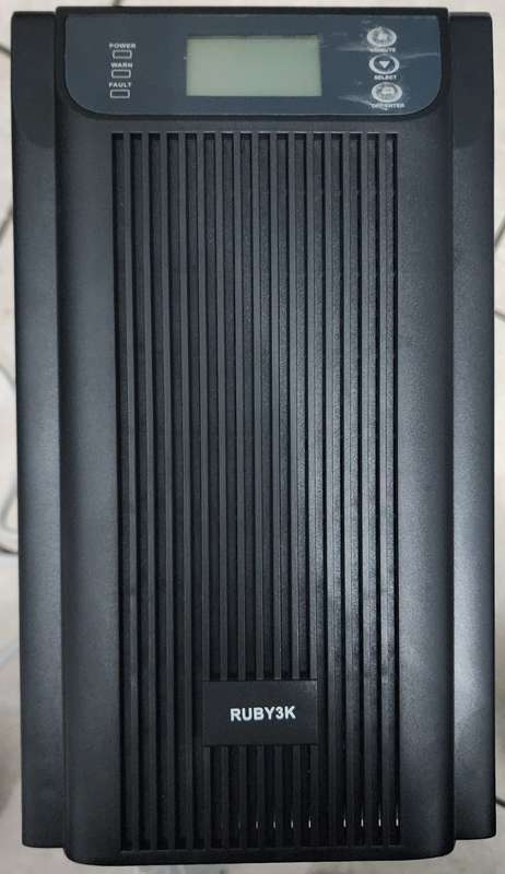 Ruby3K Online UPS (Single Phase Input/Single Phase Output), Pure Sinewave - 3KVA (No Batteries Incl)