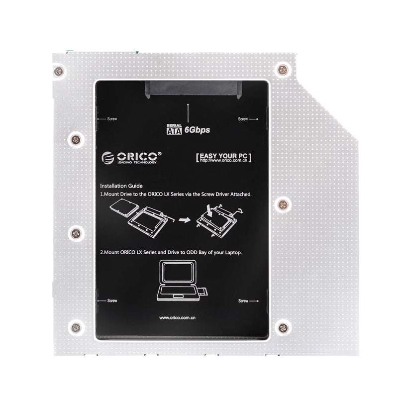 Orico 2.5" SATA HDD/SSD Optical Caddy Tray Adapter L95SS-SV-BP (Silver) *** OPEN BOX / RESEALED ***