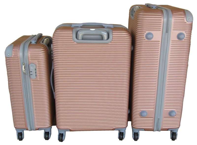 Blue Star 3-Piece Rose Gold Spinner Luggage Set  Durable Travel Bags with Locks for South Africa Tr