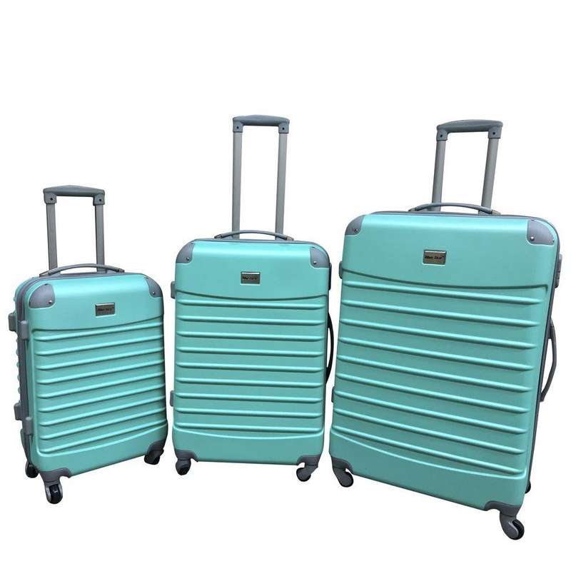 Blue Star 3-Piece Green Luggage Set  Durable Lightweight Travel Bags with Lock for South Africa
