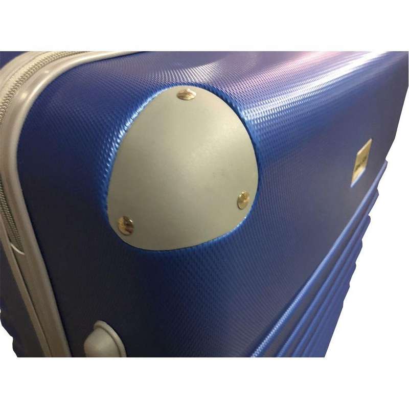 Blue Star 3-Piece Blue Hard Shell Luggage Set  Spinner Wheels, Corner Guards, Durable ABS Cases