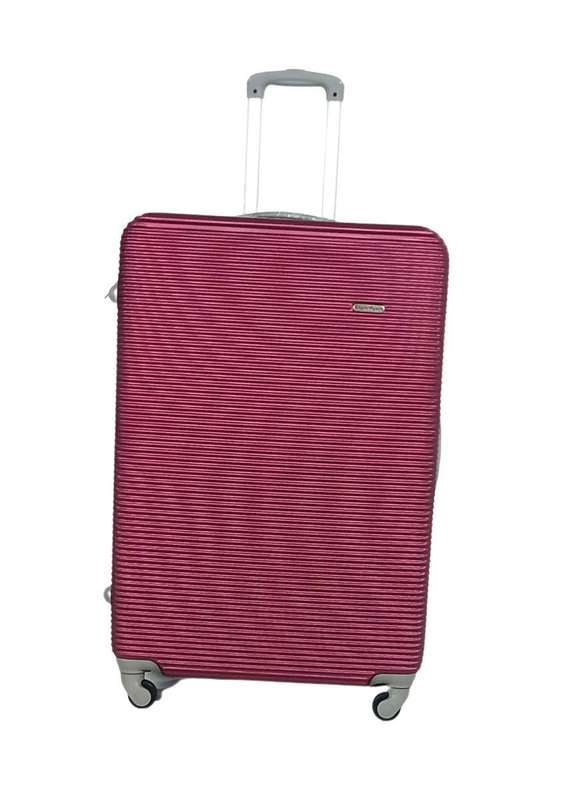 3-Piece Burgundy Hard-Shell Luggage Set with Spinner Wheels & Locks  Lightweight Travel Suitcas
