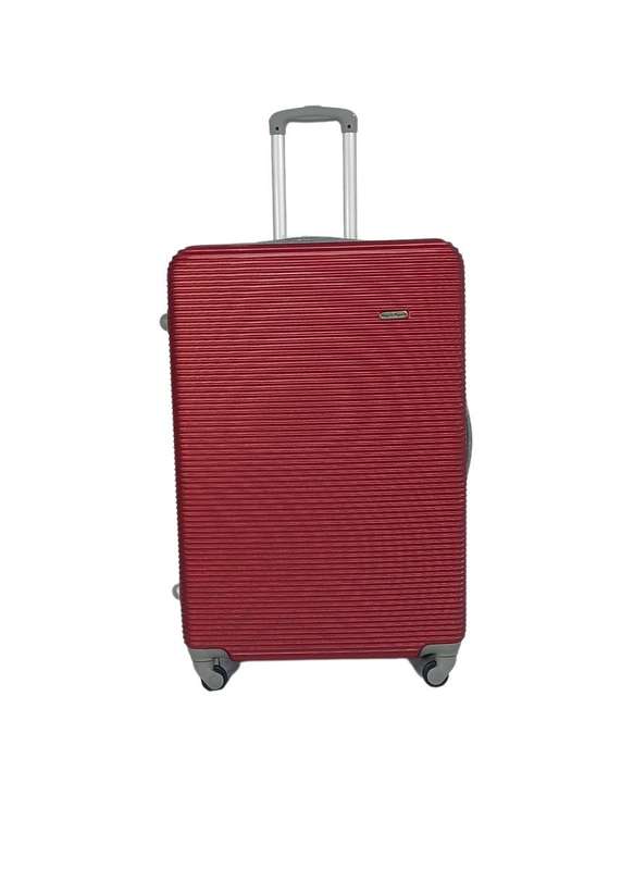 Durable 3-Piece Red Hard Shell Spinner Luggage Set with Locks  Lightweight Travel Trolley Cases