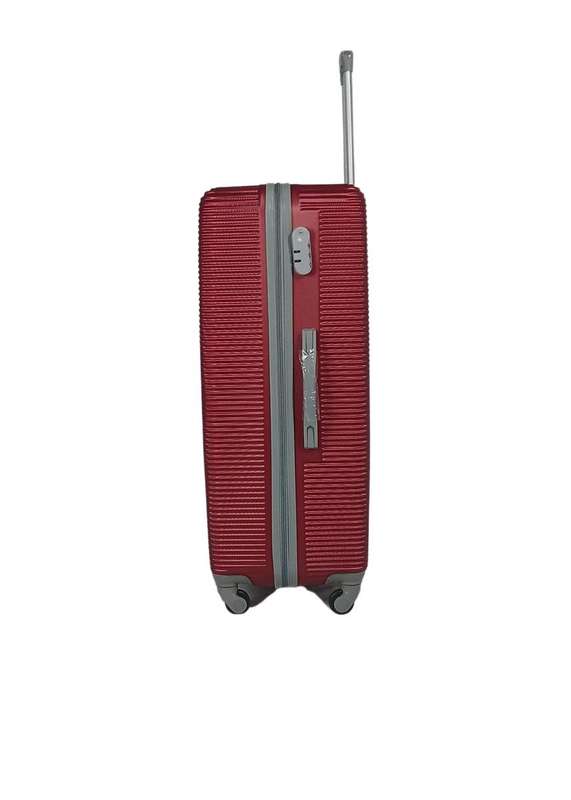 Durable 3-Piece Red Hard Shell Spinner Luggage Set with Locks  Lightweight Travel Trolley Cases