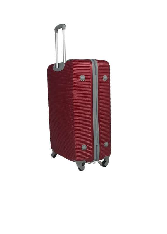 Durable 3-Piece Red Hard Shell Spinner Luggage Set with Locks  Lightweight Travel Trolley Cases