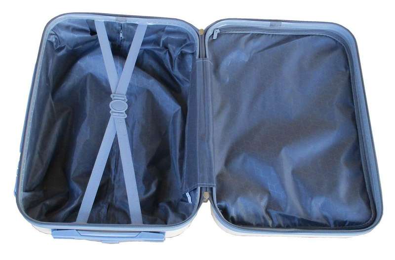 White 3-Piece Hard Shell Luggage Set  Spinner Trolley Bags with Lock, Interior Lining, SA Travel