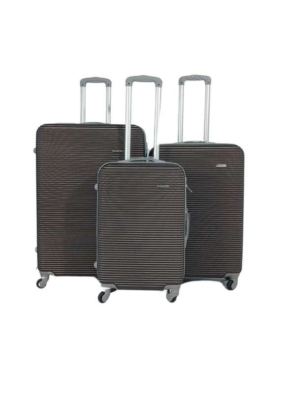 Premium 3-Piece Brown Hard Shell Spinner Luggage Set   Lock, Lightweight  SA Delivery