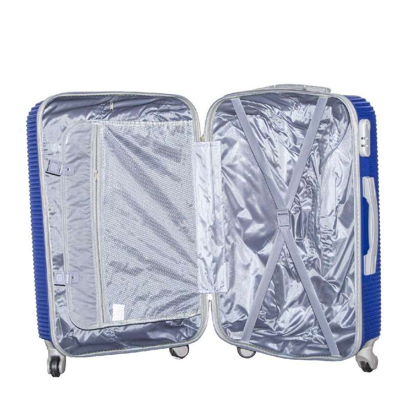 3-Piece ABS Hard Shell Luggage Set - Royal Blue Spinner Trolley Cases with Lock - Travel Bags SA