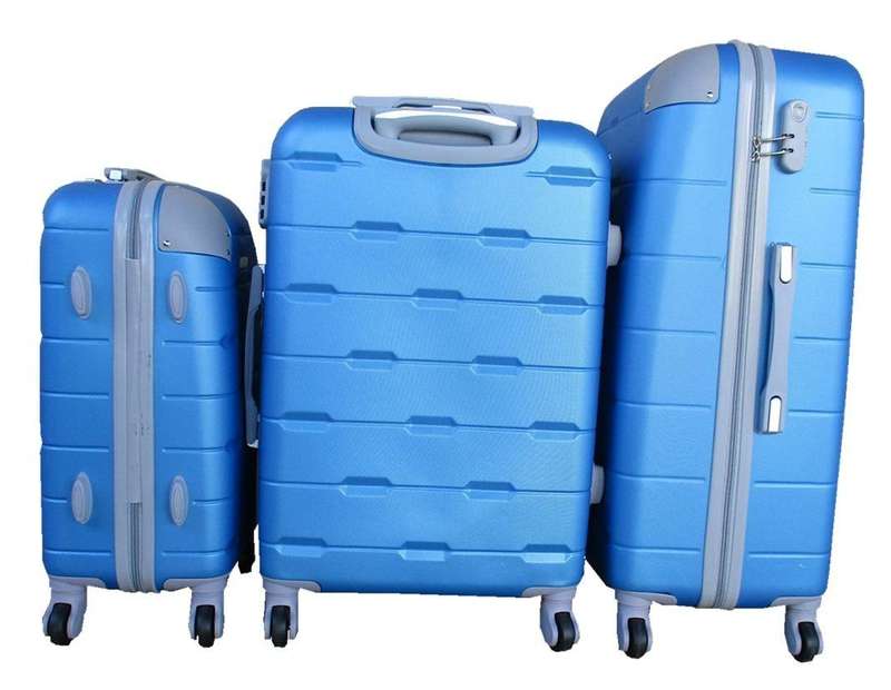Premium 3-Piece Blue Hardshell Luggage Set with Spinner Wheels & Locks - Travel Bags South Africa