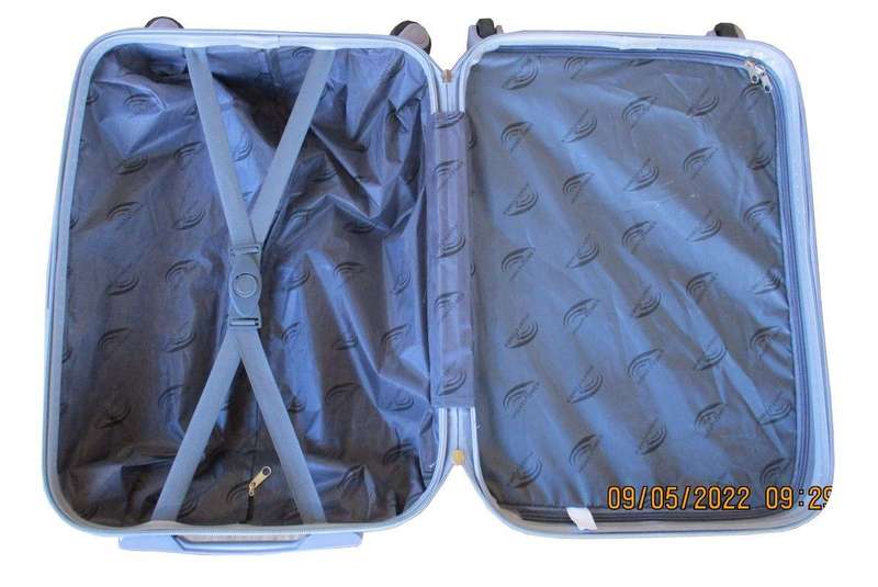 3-Piece Black Spinner Luggage Set with Locks, Hard Shell, Lightweight, Nested  Travel Ready SA