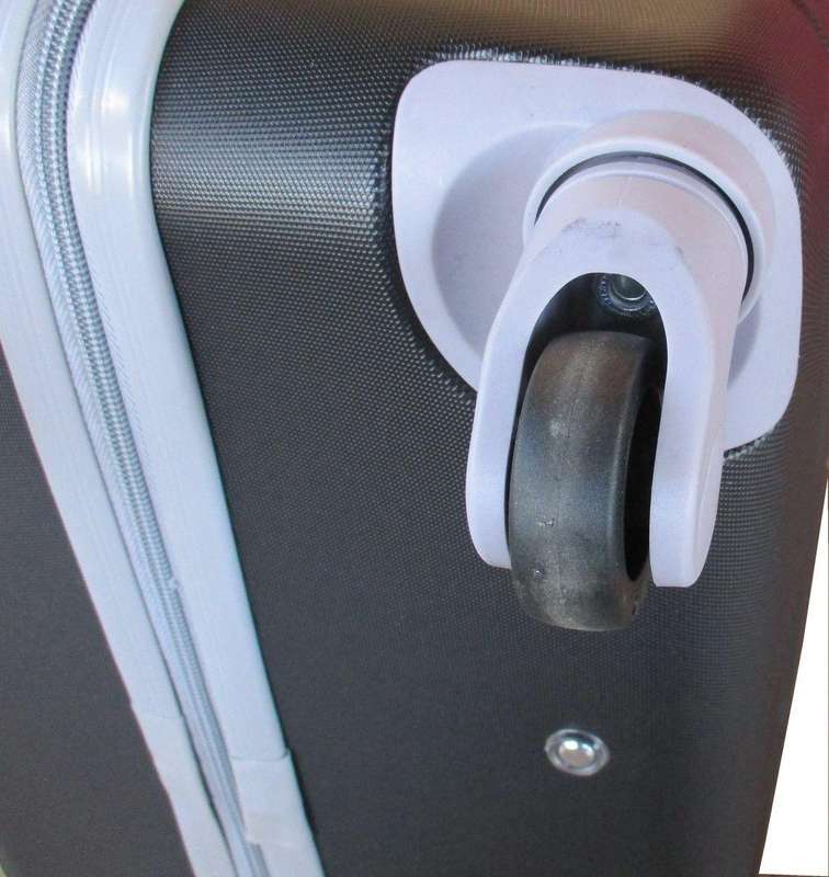3-Piece Black Spinner Luggage Set with Locks, Hard Shell, Lightweight, Nested  Travel Ready SA