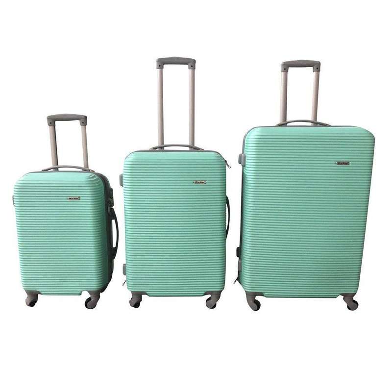 Applegreen 3-Piece Hard Shell Luggage Set  Spinner Trolleys with Locks, Stylish Travel Bags  SA