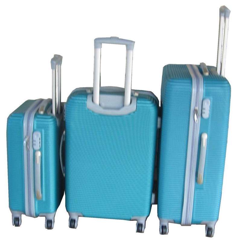 Premium ABS Hard-Shell 3-Piece Luggage SetSpinner Wheels, LocksGreen - SA Travel Ready