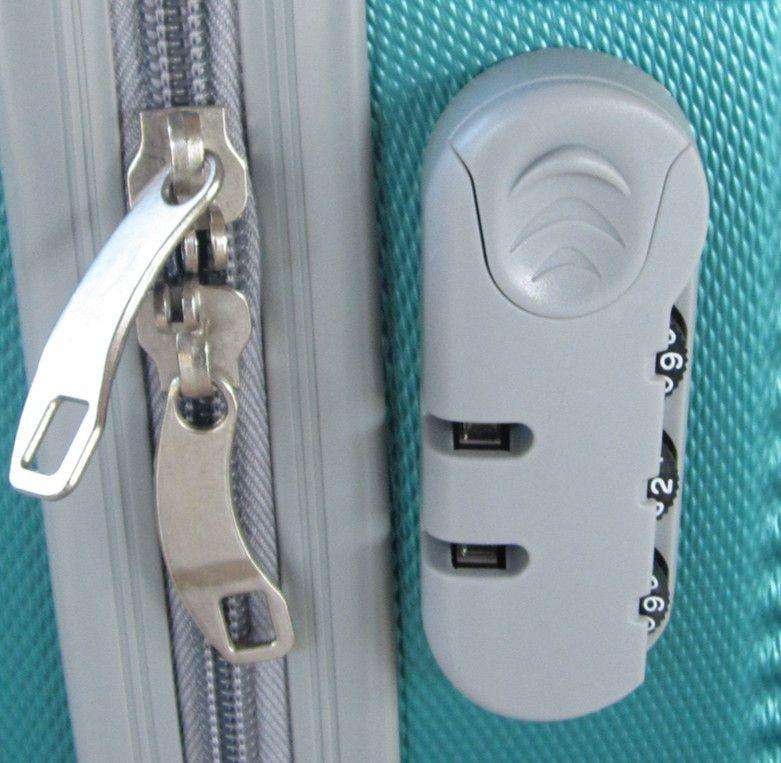 Premium ABS Hard-Shell 3-Piece Luggage SetSpinner Wheels, LocksGreen - SA Travel Ready