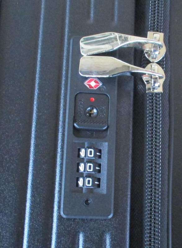 Black 3-Piece Hardshell Spinner Luggage Set with TSA Locks & Dual Shell Patterns  Travel Ready SA