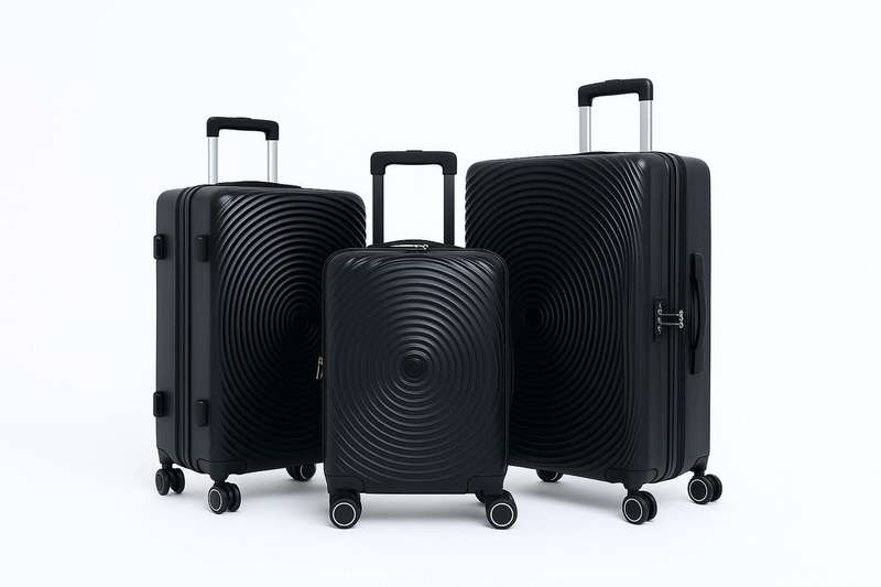 3-Piece Expandable Luggage Set with Laptop Access, Spinner Wheels & TSA Locks  Black & Blue Options