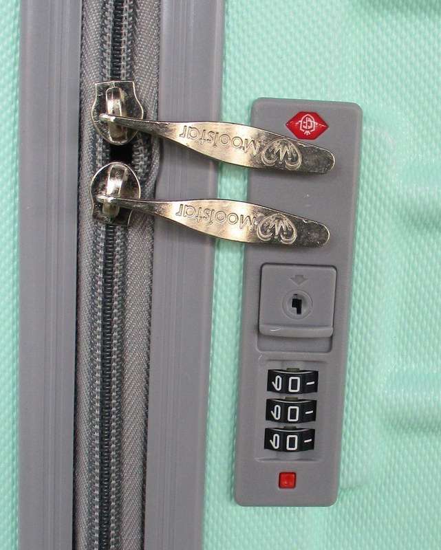 Light Green 3-Piece Hardshell Luggage Set with Spinner Wheels, TSA Locks & Wave Pattern  SA Travel