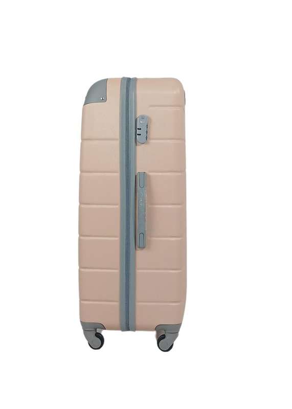3-Piece Cream HardShell Luggage Set with Spinner Wheels & Locks  Stylish Durable Travel Suitcases