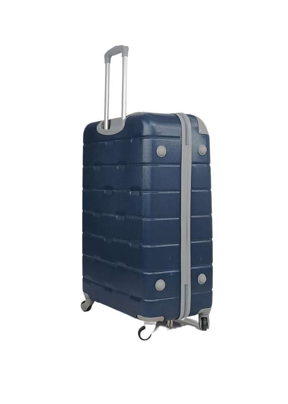 3-Piece Dark Blue Hard Shell Luggage Set with Spinner Wheels  Durable Travel Bags by BeginAgain