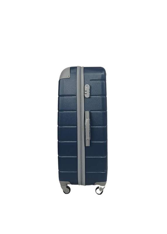3-Piece Dark Blue Hard Shell Luggage Set with Spinner Wheels  Durable Travel Bags by BeginAgain