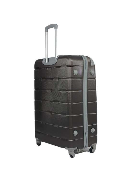 3-Piece Brown Hard Shell Luggage Set with Spinner Wheels  Stylish Durable Travel Cases