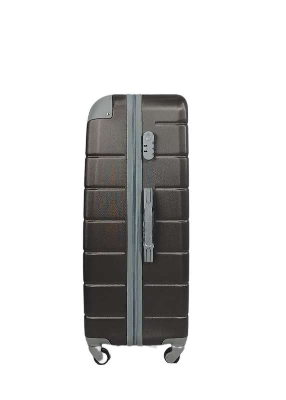 3-Piece Brown Hard Shell Luggage Set with Spinner Wheels  Stylish Durable Travel Cases