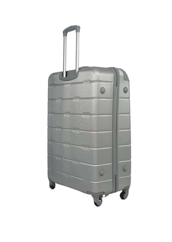 3-Piece Silver Hard Shell Luggage Set with Spinner Wheels Durable Travel Suitcases South Africa