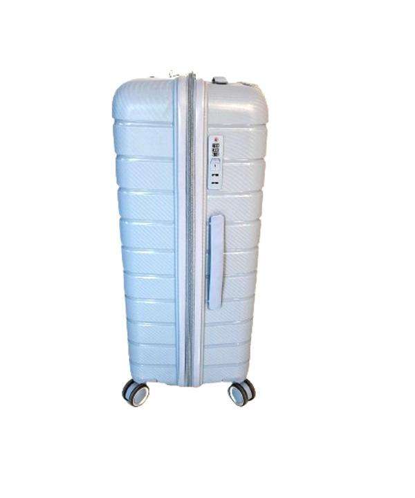 3-Piece Blue Hard Shell Luggage Set with Spinner Wheels &LocksDurable Expandable Travel Suitcase SA